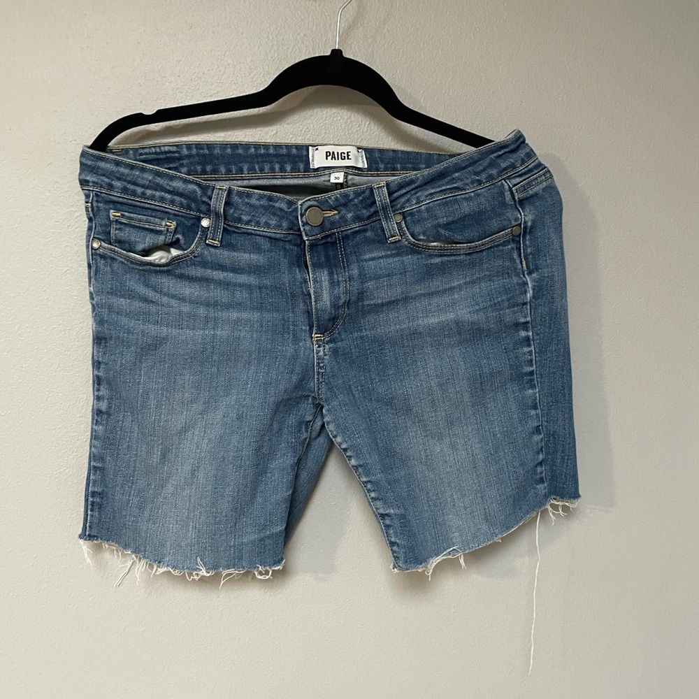 Paige Denim Jean Cut Off Shorts Size 30